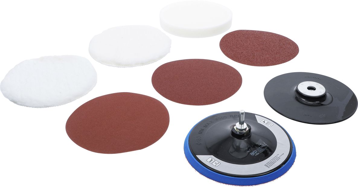 BGS 74380 Schleif- und Polierscheibensatz Ø 180 mm 8-teilig