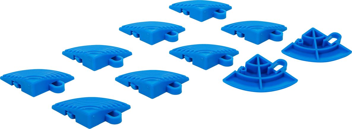 BGS 74548 Satz Kunststoff-Fliesen-Eckteile Klicksystem 57 x 57 x 18 mm 10-teilig