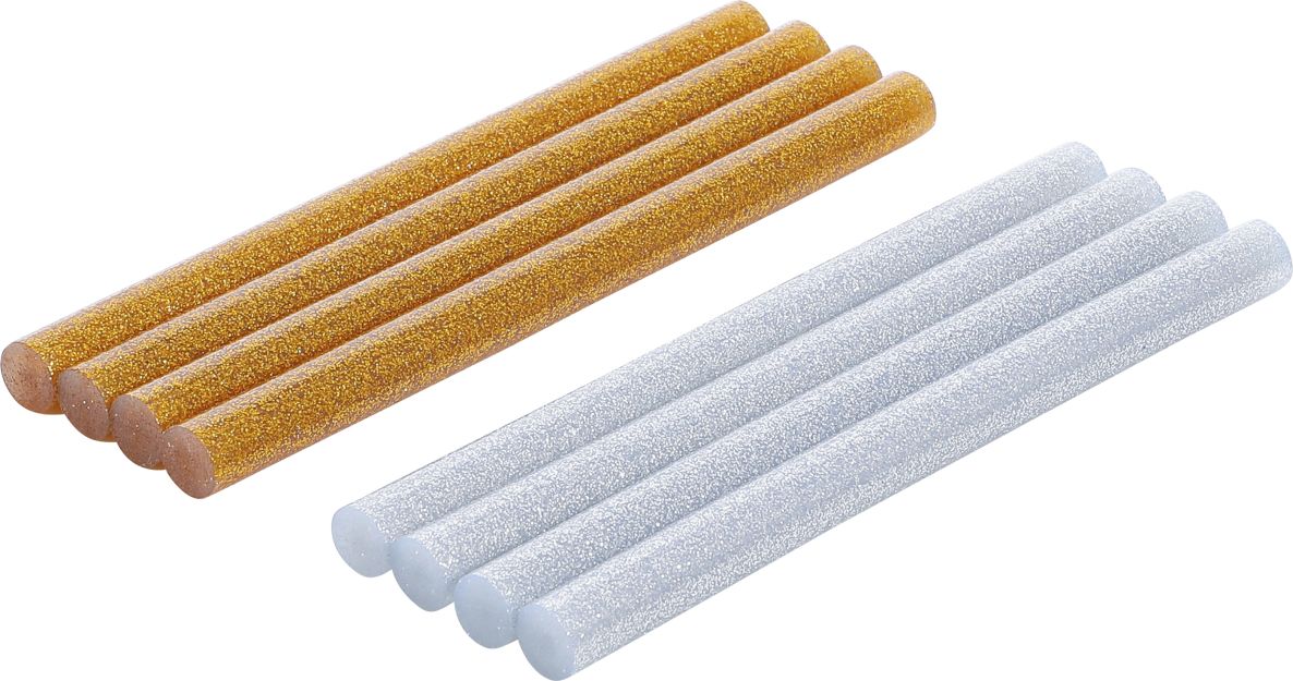 BGS Do It Yourself 80848 Klebepatronen gold/silbermetallic Ø 11 mm, 150 mm 8 Stück