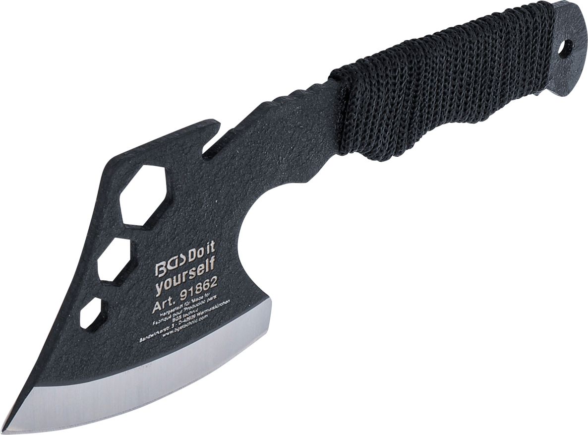BGS Do It Yourself 91862 Multifunktionale Mini-Axt Stubby mit Flaschenöffner, Sechskant