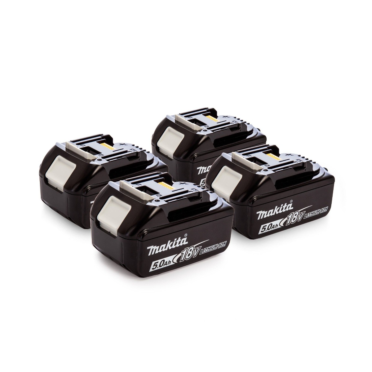 Makita Zubehör BL1850BQUARTET BL1850B 4er-Pack - 4 x Akku 18 Volt 5,0 Ah Li-Ion