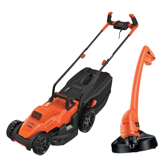 Black & Decker BEMW461BGL2-QS Rasenmäher 34 cm 1400 Watt + GL250 Rasentrimmer 23 cm 250 Watt