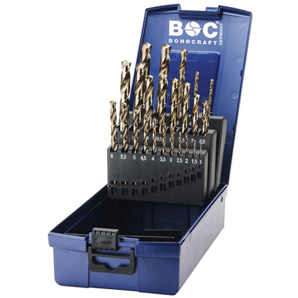 Bohrcraft 11401330025 Bohrerset KE13 HSS-E ABS-Box /1-13x0,5/25-teilig