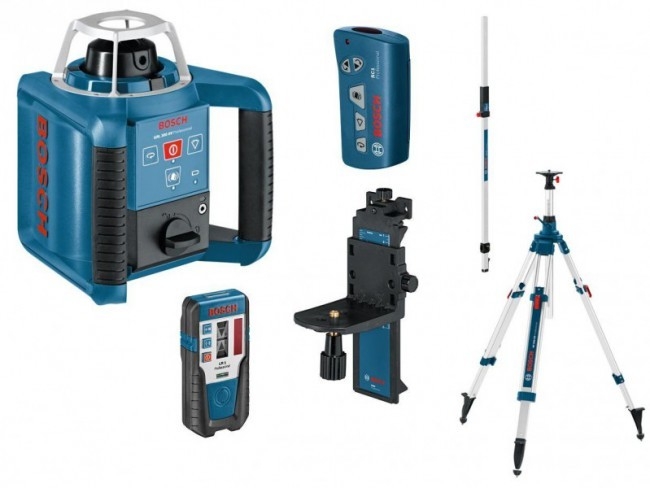 Bosch Blau 061599403Y GRL300HV Set Rotationslaser + BT300HD Stativ + GR240 Messstab