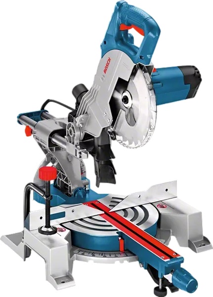 Bosch Blau 0601B19001 GCM 80 SJ Ablängsäge 216 mm 1400 W mit 2 Sägeblättern