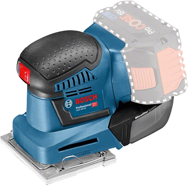 Bosch Blau 06019D0200 GSS 18V-10 Multischleifer 3 in 1 18V ohne Batterien und Ladegerät