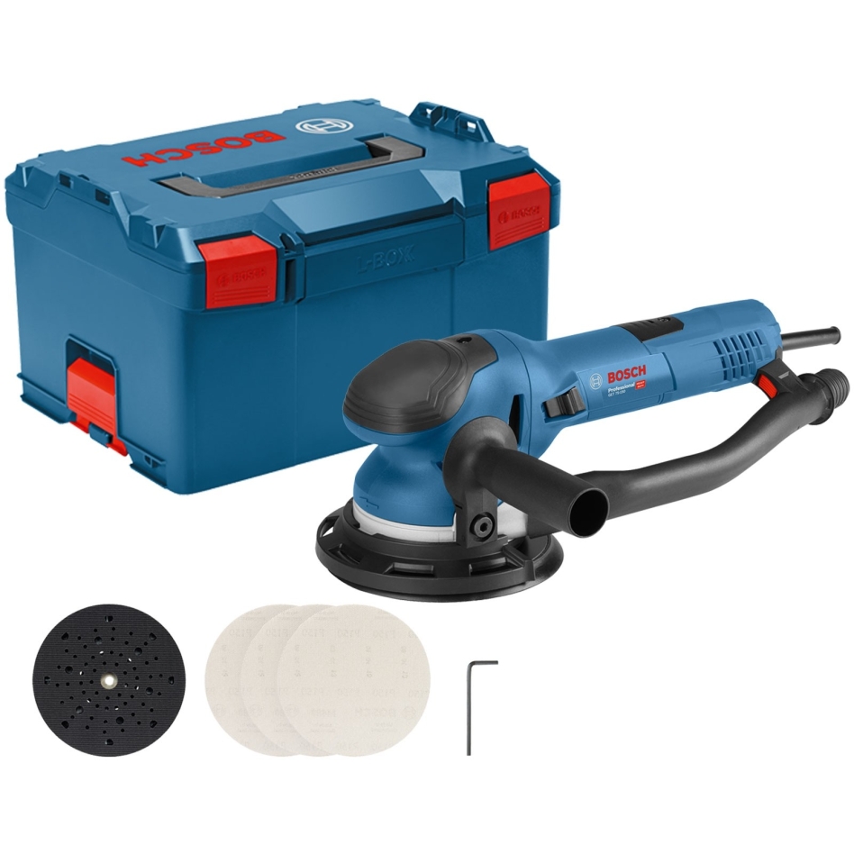 Bosch Blau 0601257101 GET 75- 150 Profi-Exzenterschleifer 150mm in L-Boxx