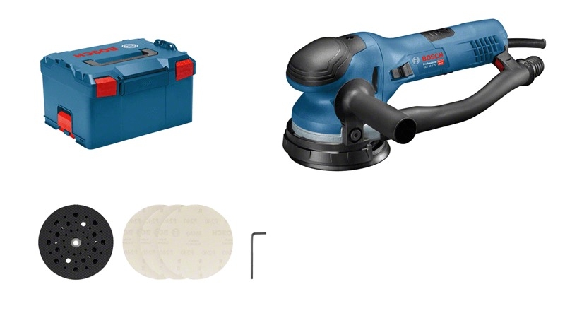 Bosch Blau 0601257001 GET 55-125 Profi-Exzenterschleifer 125mm in L-Boxx