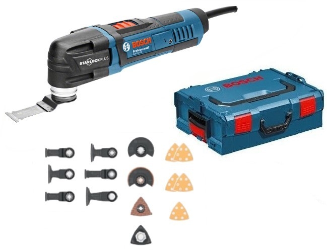 Bosch Blau 0601237000 GOP 30-28 Profi-Multitool 300 Watt + Zubehör in L-Boxx