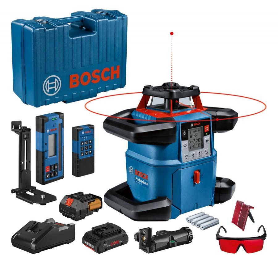 Bosch Blau 0601061F00 GRL 600 CHV Profi-Rotationslaser 18V 4.0 ProCore