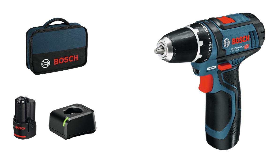 Bosch Blau 060186810F GSR 12V-15 Akku-Bohrschrauber 12V 2.0Ah Li-Ion