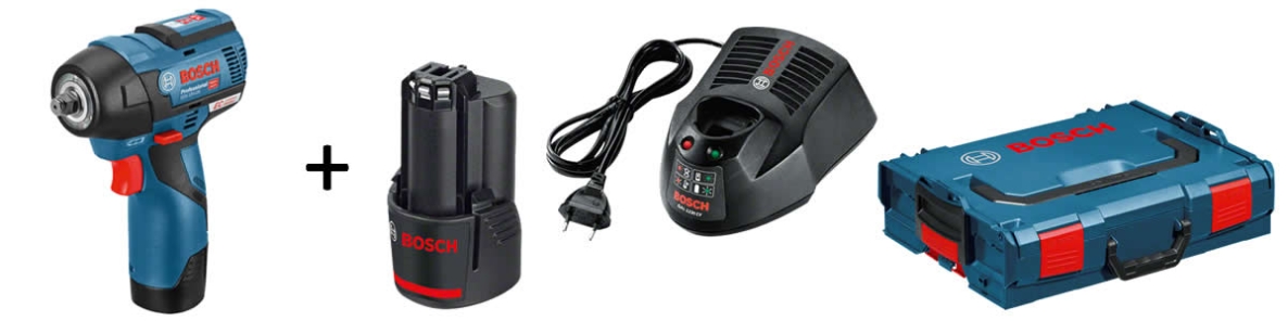 Bosch Blau 06019E0103 GDS 12V-115 Akku-Schlagschrauber 12V 3.0Ah Li-Ion in L-Boxx