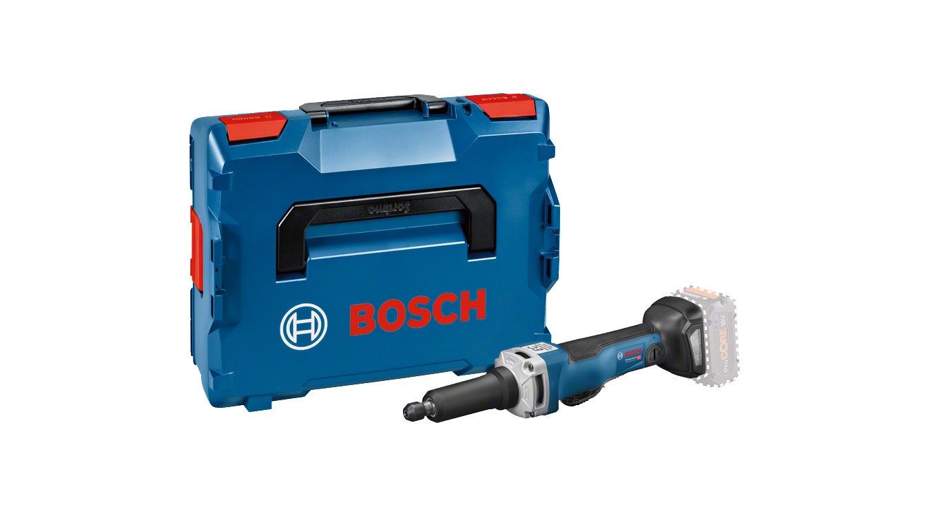 Bosch Blau 0601229200 GGS 18V-23 PLC Akku Geradschleifer 18 Volt mit Sicherheitsschalter ohne Akkus oder Ladegerät in L-Boxx