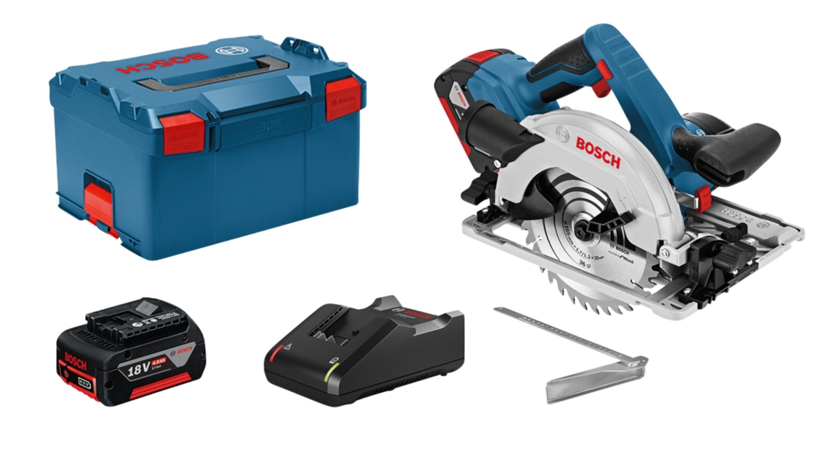 Bosch Blau 06016A2106 GKS18V-57G Kreissäge 18V 4.0Ah Li-Ion in L-Boxx