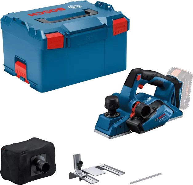 Bosch Blau 06015B5000 GHO 18V-26 Profi-Akkuhobel ohne Batterien und Ladegerät in L-Boxx