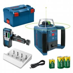 Bosch Blau 0601061704 GRL 300 HVG Rotationslaserset 1x Akku 9V 2x Akku 1,2V und Ladegerät in L-BOXX