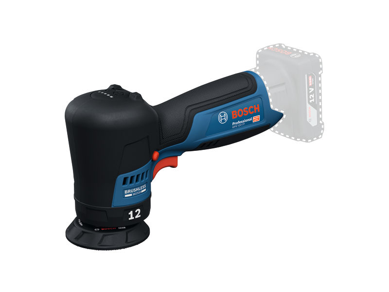 Bosch Blau 06019L4003 GPX12V-77 Akku-Polierer exkl. Akku und Ladeger&auml;t mit St&uuml;tzkissen, Polierkissen im Karton
