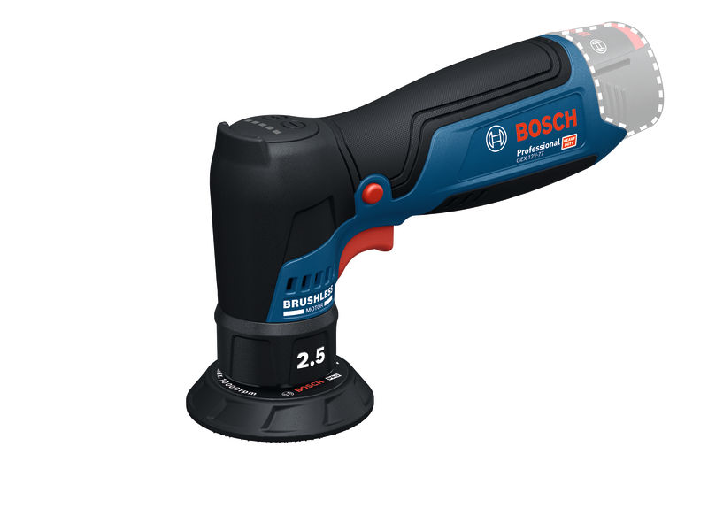 Bosch Blau 06019L2101 GEX12V-77 Accu-Exzenterschleifer exkl. Akku und Ladeger&auml;t mit 2x St&uuml;tzteller im Karton