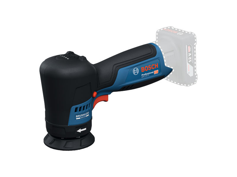 Bosch Blau 06019L3003 GPO12V-77 Akku-Poliermaschine ohne Akku und Ladeger&auml;t mit St&uuml;tzkissen, Polierkissen im Karton