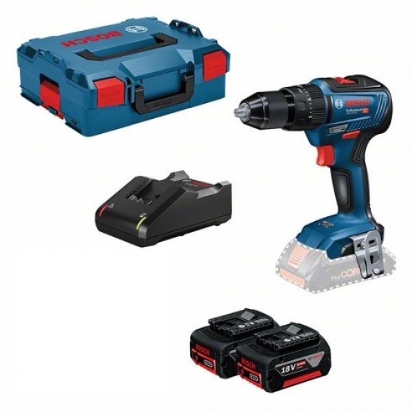 Bosch Blau 0615990L86 GSB 18V-55 Akku-Bohrschrauber 18V 3 x 5.0Ah Li-Ion in L-Boxx