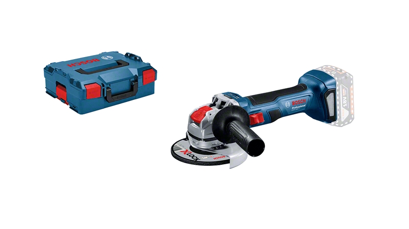 Bosch Blau 06019H9102 X-LOCK GWX 18V-7 Profi-Akku-Winkelschleifer 18V exkl. Akkus und Ladegerät in L-Boxx