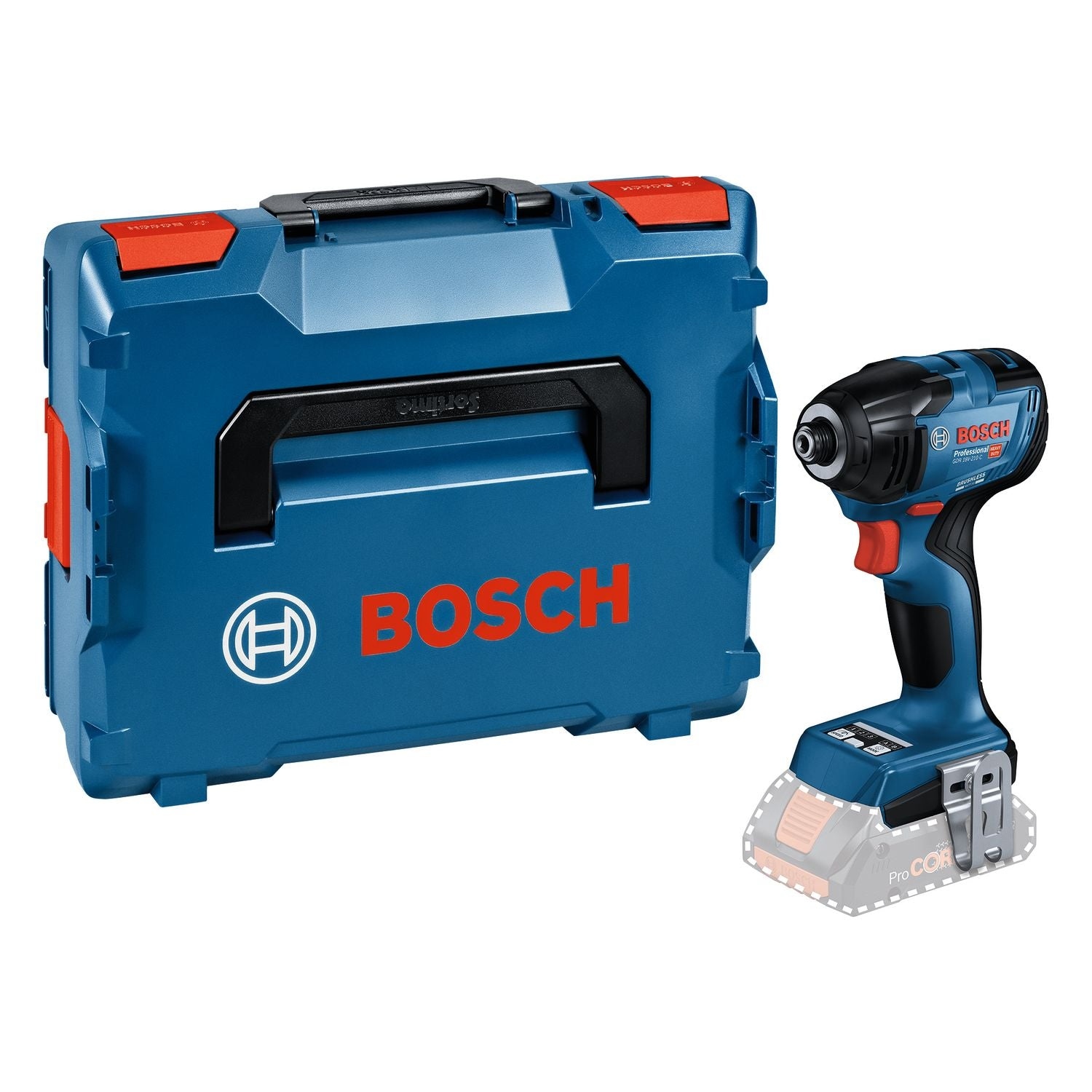 Bosch Blau 06019J0101 GDR 18V-210 C Akku-Schlagschrauber 18 Volt exkl. Akkus und Ladegerät in L-Boxx