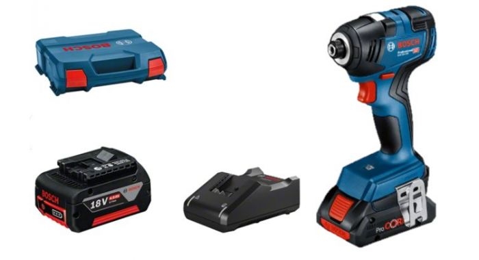 Bosch Blau 06019J2107 GDR 18V-200 Akku-Schlagschrauber 18V 4.0Ah Li-Ion in L-Boxx