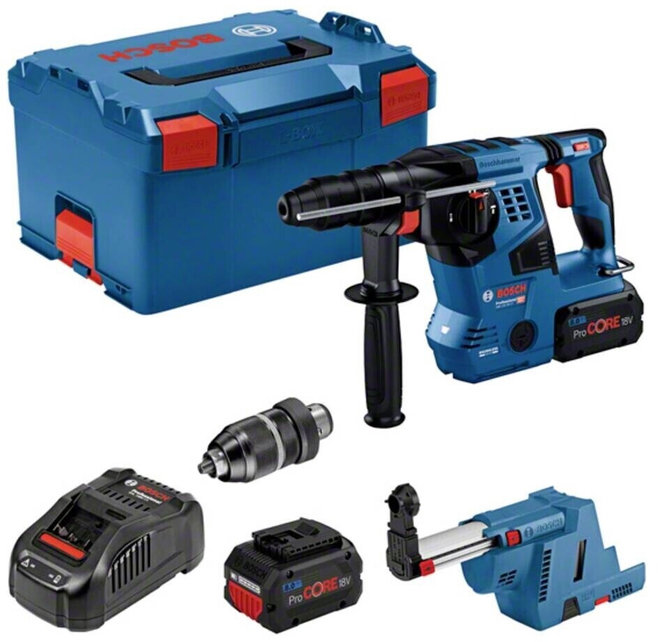 Bosch Blau 0611921003 GBH 18V-28 CF Kombi-Hammer mit Staubabsaugung 18V 8.0Ah ProCore in L-Boxx 238 611921003