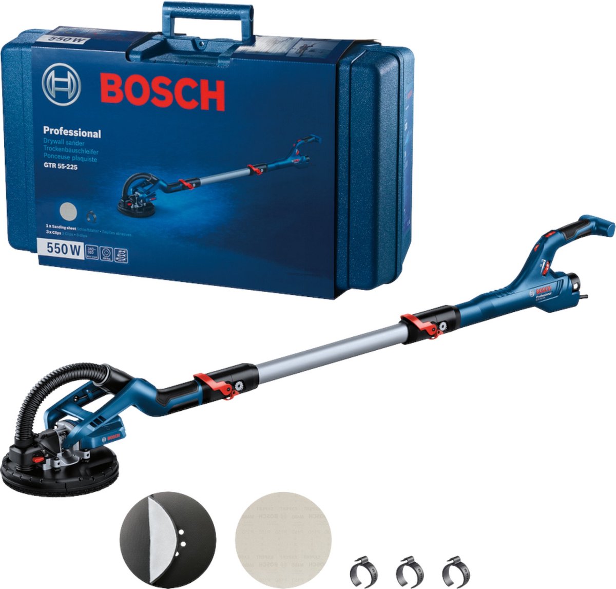 Bosch Blau 06017D4000 GTR 55-225 Professioneller Langhubschleifer 225 mm