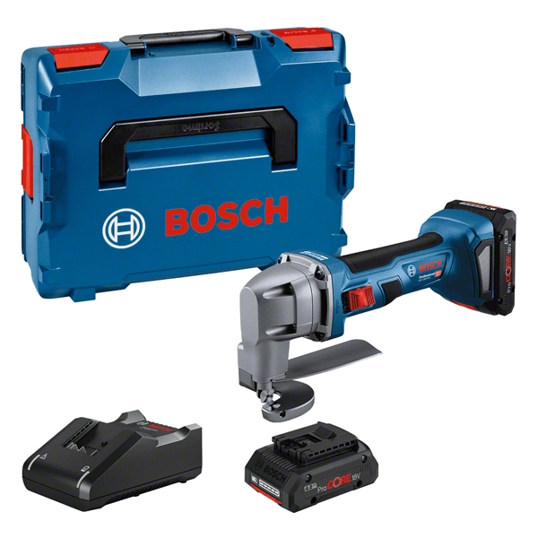 Bosch Blau 0601926301 GSC 18V-16 E Akku Blechschere 18V ProCore 4.0Ah Li-Ion