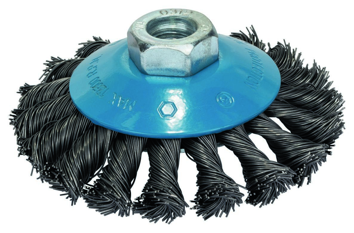 Bosch Blau Zubehör 2608622011 Kegelbürste Metal,gezopfter Draht 100mm,M14