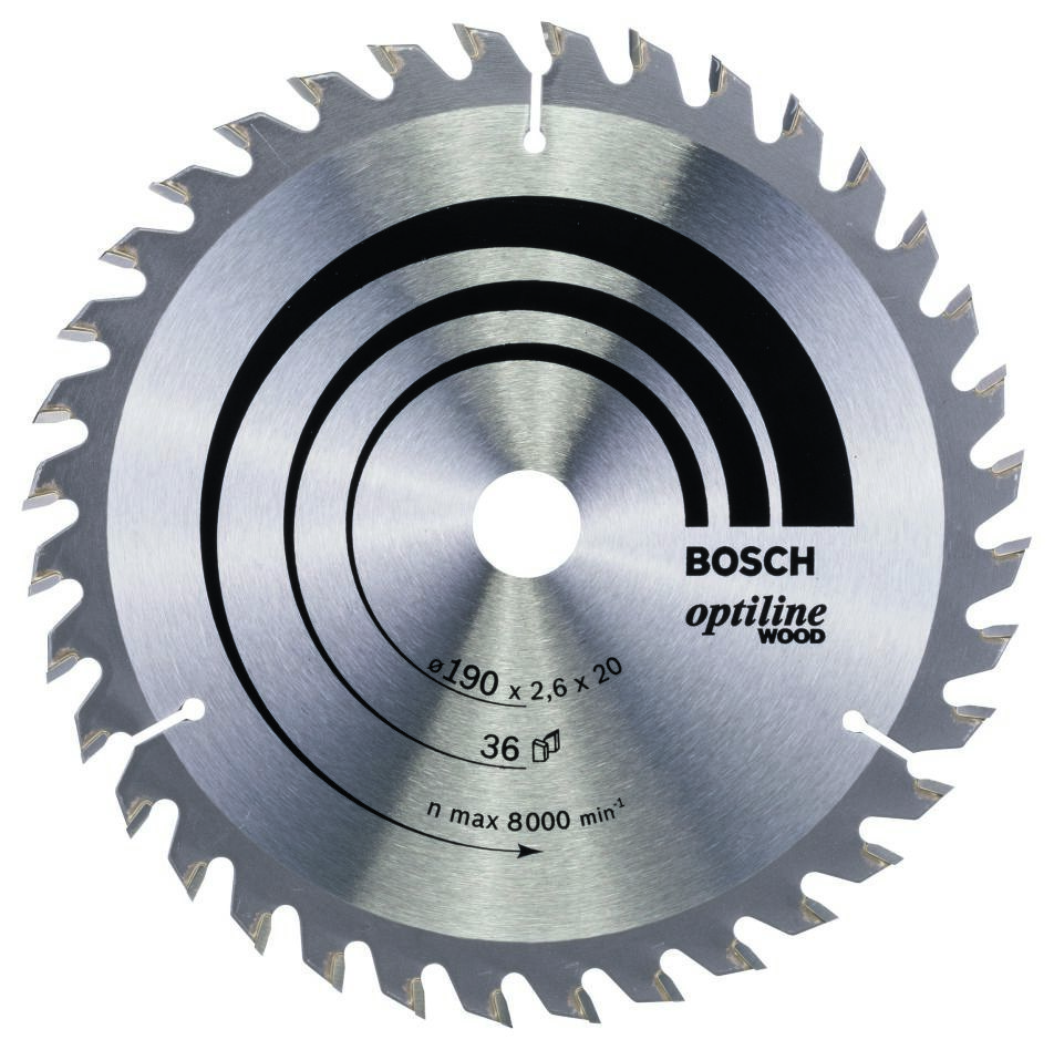 Bosch Blau Zubehör 2608640613 Kreissägeblatt 190x20x36T