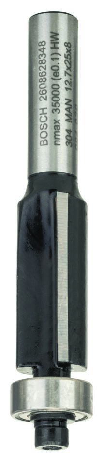 Bosch Blau Zubehör 2608628348 Kantenfräse, 8 mm, D1 12,7 mm, L 25,4 mm, G 68 mm 8 mm, D1 12,7 mm, L 25,4 mm, G 68 mm