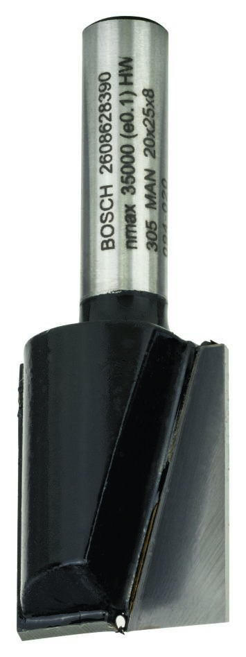 Bosch Blau Zubehör 2608628390 Nutfräser, 8 mm, D1 20 mm, L 25 mm, G 56 mm 8 mm, D1 20 mm, L 25 mm, G 56 mm