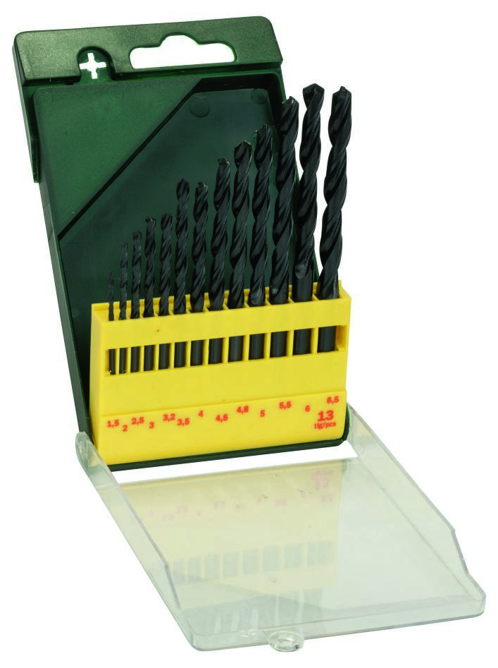 Bosch Grün Zubehör 2607019441 Promoline 13-teiliges HSS-R Metall-Bohrer-Set