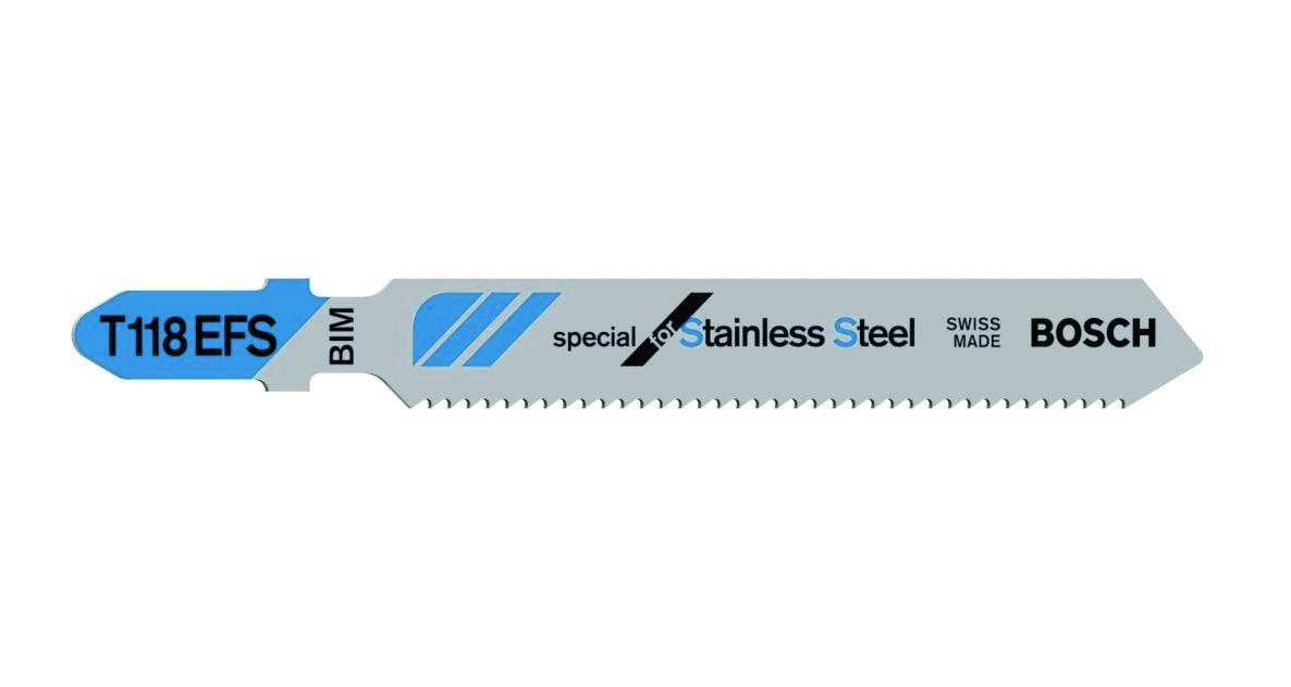Bosch Blau Zubehör 2608636497 Stichsägeblatt Stainless Steel 5 Stk.