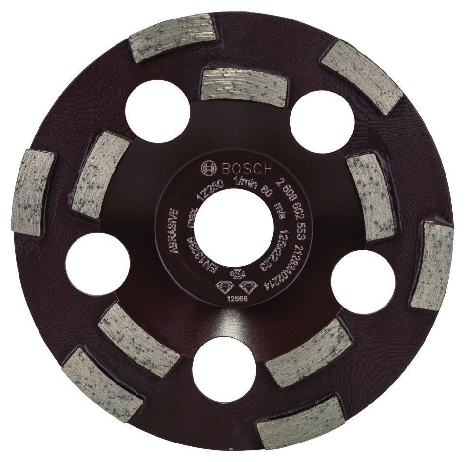 Bosch Blau Zubehör 2608602553 Diamanttopfscheibe Expert for Abrasive 125 x 22,23 x 4,5 mm
