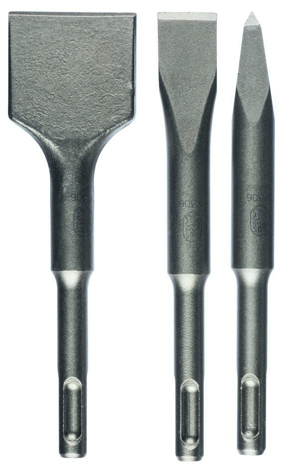 Bosch Blau Zubehör 2608690180 Kurzmeißel-Set SDS-plus 3-teilig,140mm