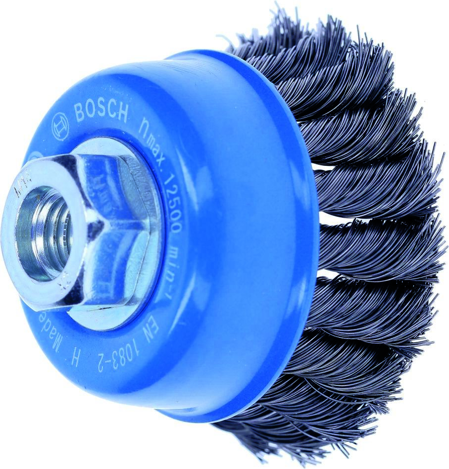 Bosch Blau Zubehör 2608622099 Topfbürste Metal,gezopfter Draht 65mm,M14