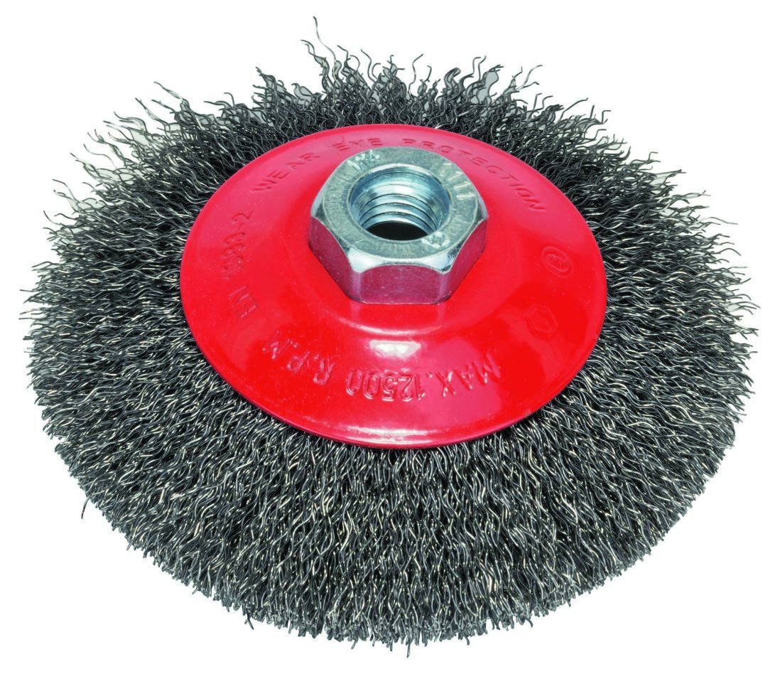 Bosch Blau Zubehör 2608622101 Kegelbürste 115 mm, gewellter Stahldraht 115 mm, 0,3 mm, M14
