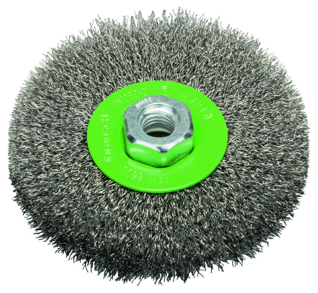 Bosch Blau Zubehör 2608622107 Scheibenbürste rostfrei Inox,gewellter Draht 115mm,M14