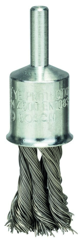 Bosch Blau Zubehör 2608622129 Pinselbürste 19 x 0,35 mm, gezopfter rostfreier Stahldraht 19 mm, 0,35 mm