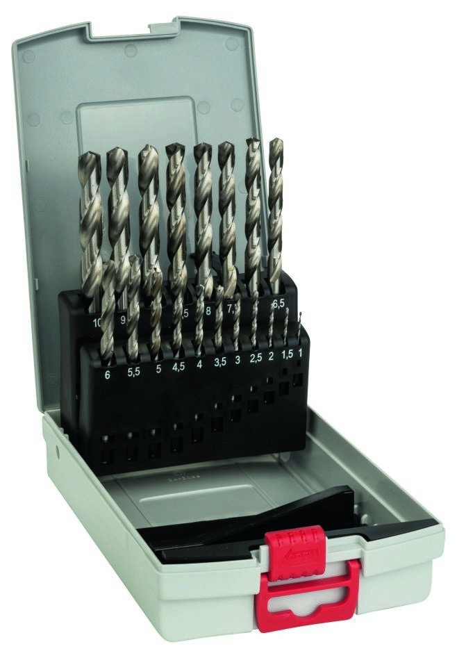 Bosch Blau Zubehör 2608587013 19tlg. ProBox Metallbohrer-Set HSS-G, DIN 338, 135° 1-10 mm