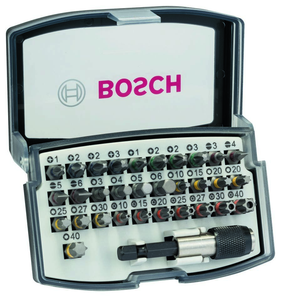 Bosch Blau Zubehör 2607017319 Schrauberbit-Set 32-teilig