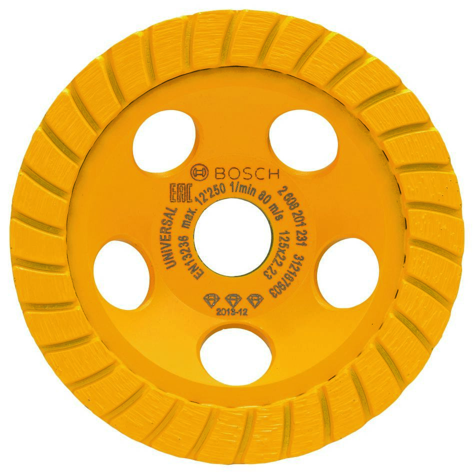 Bosch Blau Zubehör 2608201231 Diamanttopfscheibe Best for Universal Turbo 125 x 22,23 x 5 mm