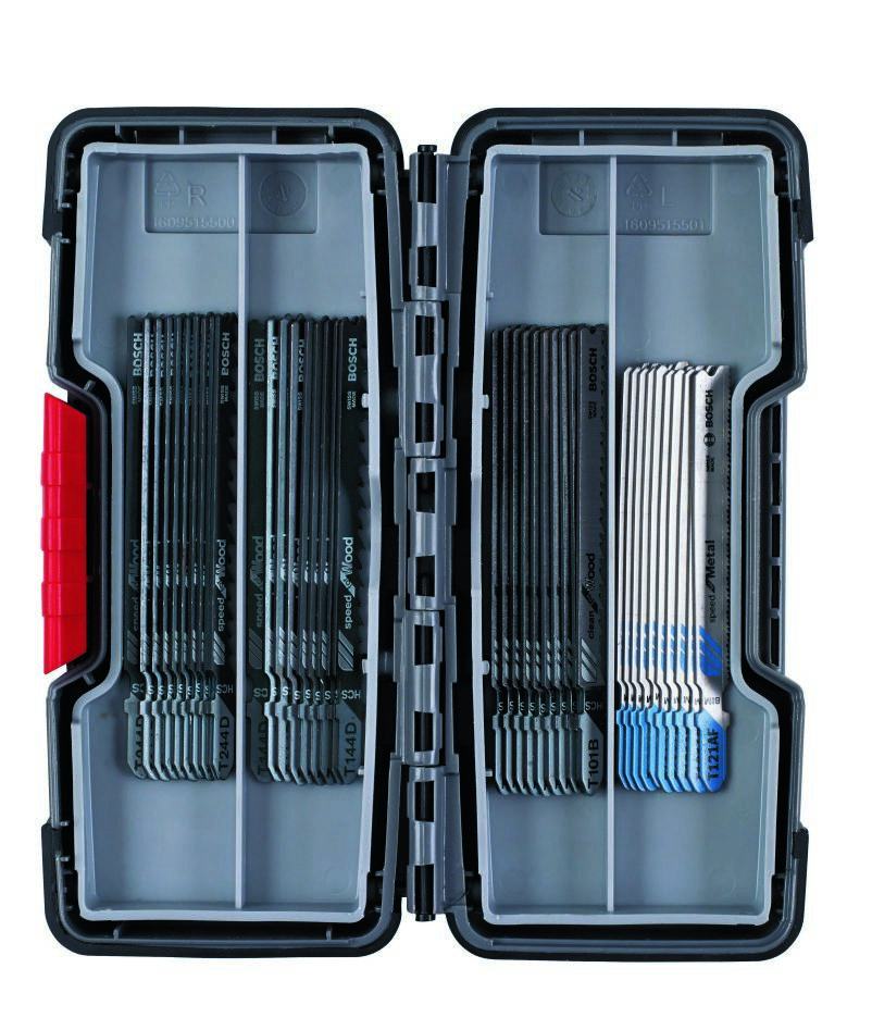 Bosch Blau Zubehör 2607010904 40tlg. Stichsägeblatt-Set Wood and Metal T 244 D (10x); T 144 D (10x); T 101 B (10x); T 121 AF (10x)