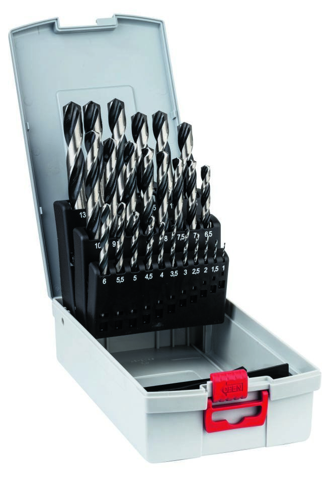 Bosch Blau Zubehör 2608577352 HSS-Spiralbohrer PointTeQ, 25tlg. ProBox