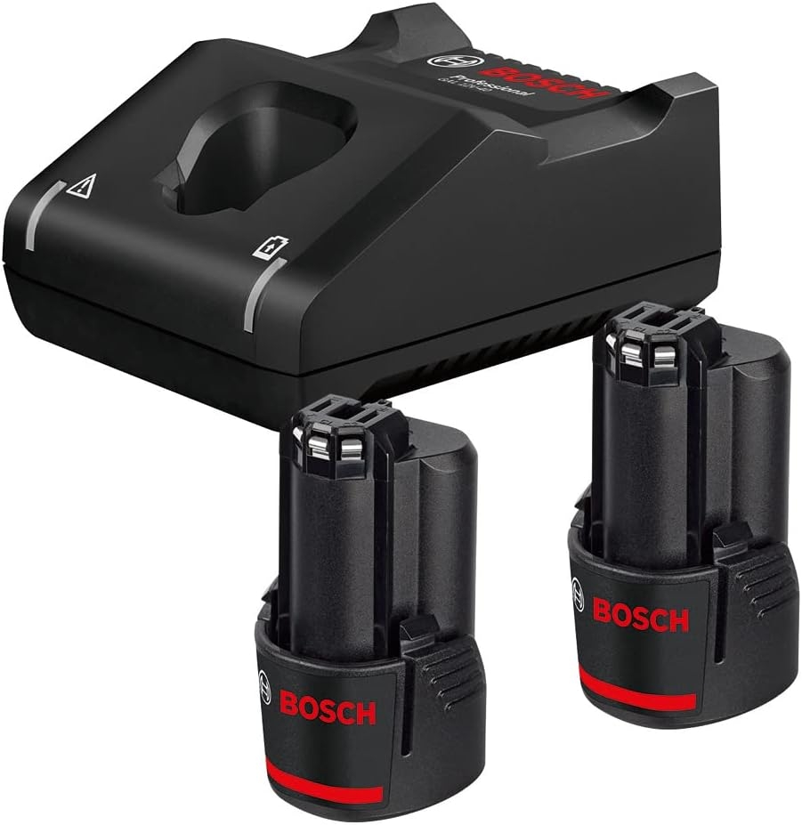 Bosch Blau Zubehör 1600A019R8 Starter-Set 2 x GBA 12 V 2,0 Ah + GAL 12V-40 Professional