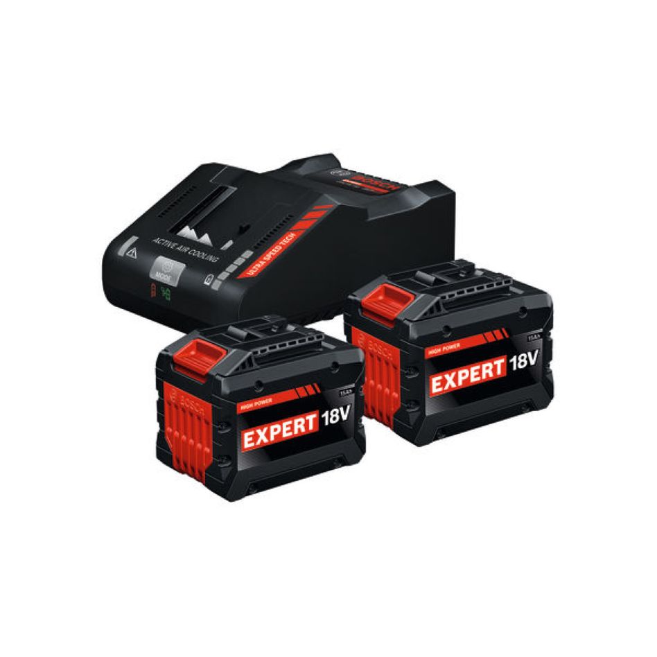 Bosch Blau Zubehör 1600A0373Z EXBA18V-150/160 Accu-Starter-Set 2x EXBA18V-150 und Ladegerät EXAL18V-160 im Karton