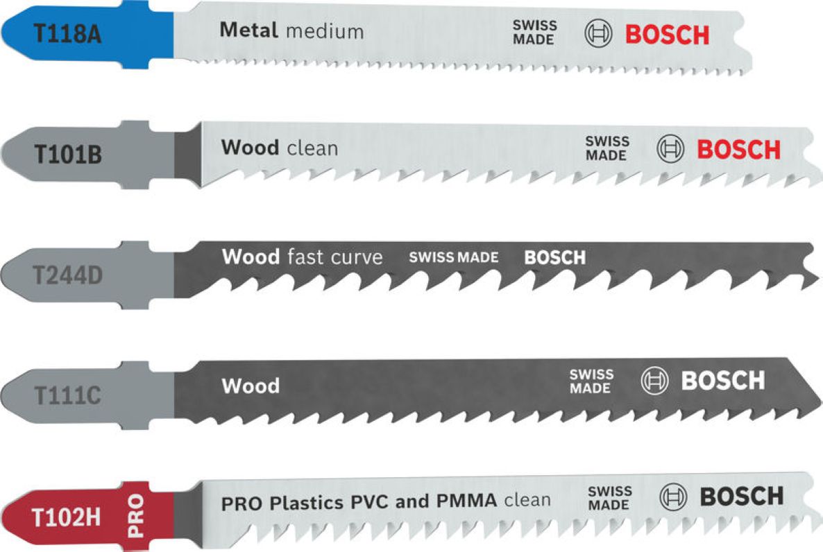 Bosch Blau Zubehör 2607012075 Stichsägeblatt-Set Multi Material Basics 5-tlg.